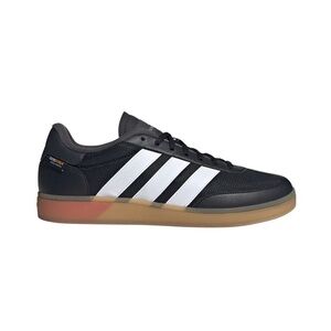 Adidas Men's Black and White Sneakers with Gum Sole